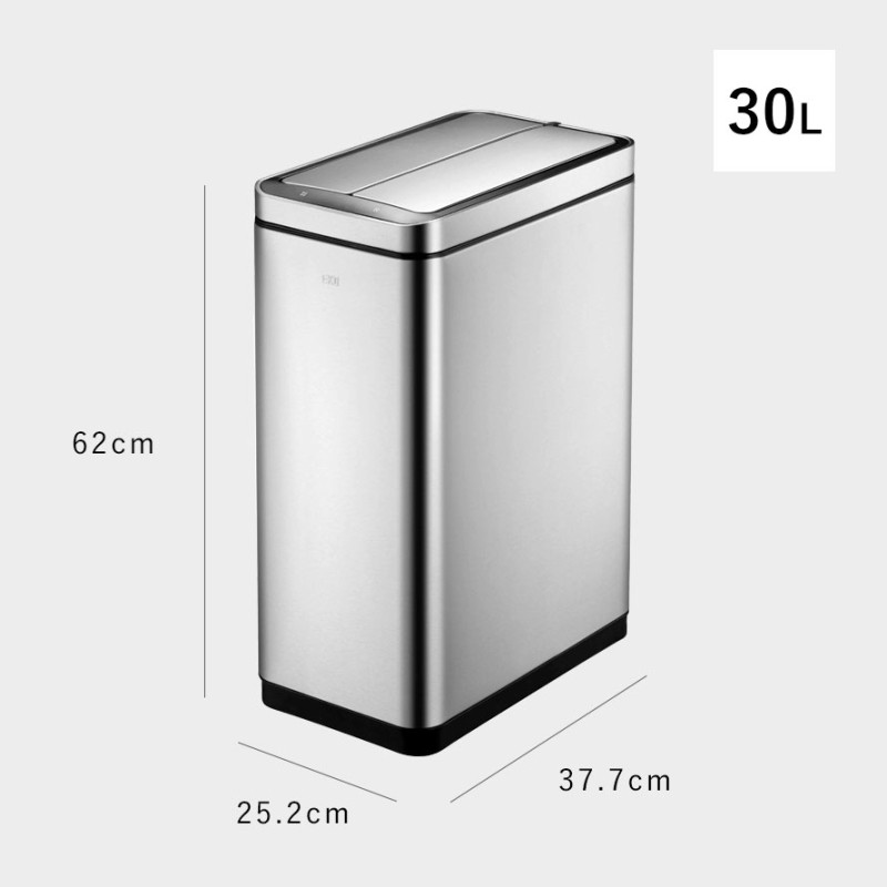 【美品】EKO ゴミ箱 30L 自動開閉 センサー式 ステンレス 30L ゴミ箱 シャッター式開閉 センサーダストボックス スリム