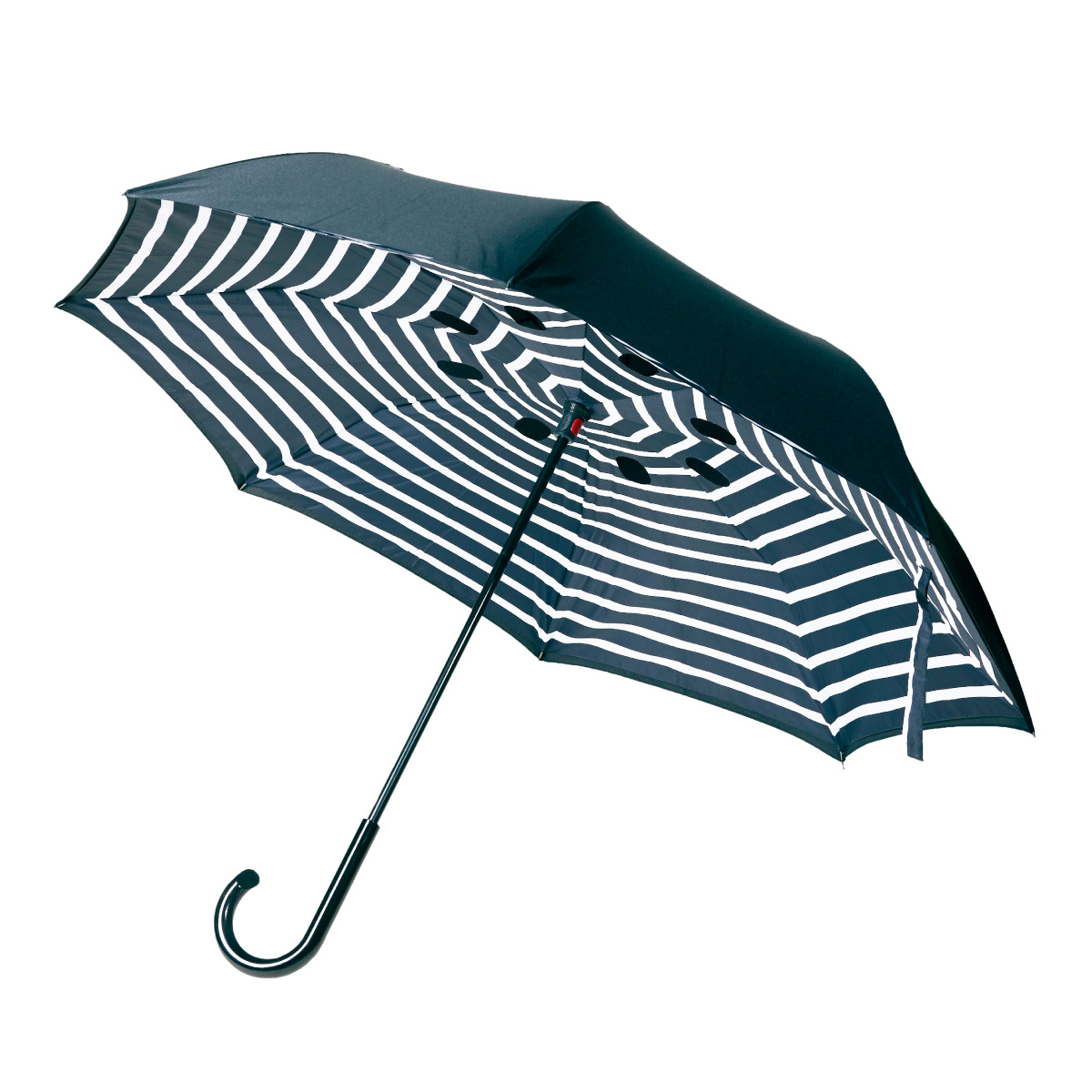 逆さ傘 濡れない ボーダー 自立 雨傘 日傘 晴雨兼用 逆さに閉じる傘 逆さま傘 さかさ傘 車 レデ...