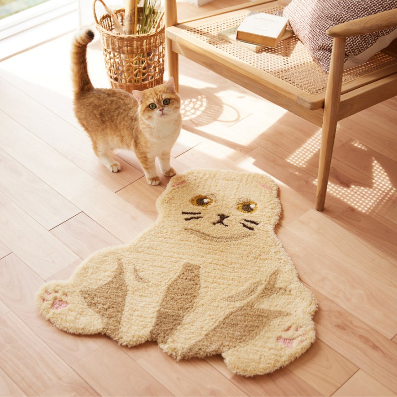 【最終値下げ】Cytus2 NEKO 滑り止めマット スミノエ 猫柄 ラグマット 猫 ラグ ねこ柄 マット 小さめ かわいい