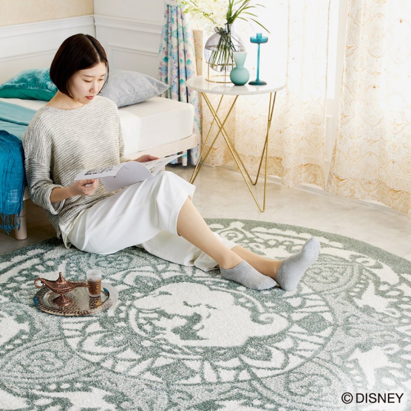 スミノエ ディズニー ラグ カーペット マット 185×185cm 円形 アラジン