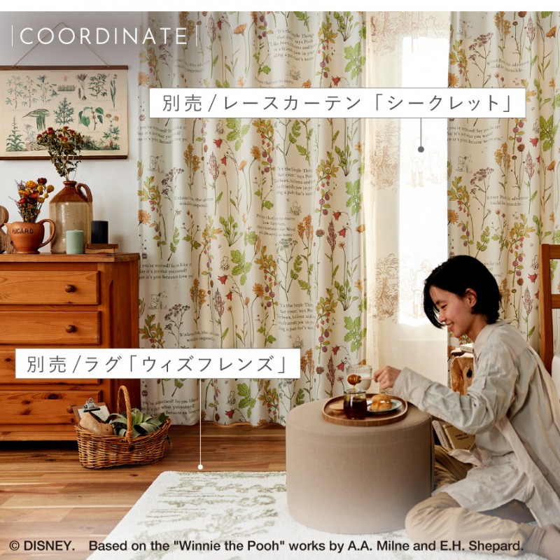 スミノエ くまのプーさん カーテン 100×135cm ディズニー 遮光