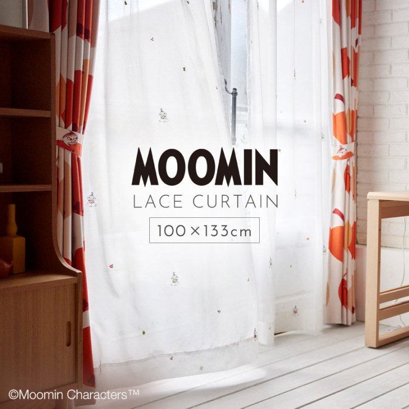 スミノエ ムーミン レース カーテン 100×133cm レースカーテン