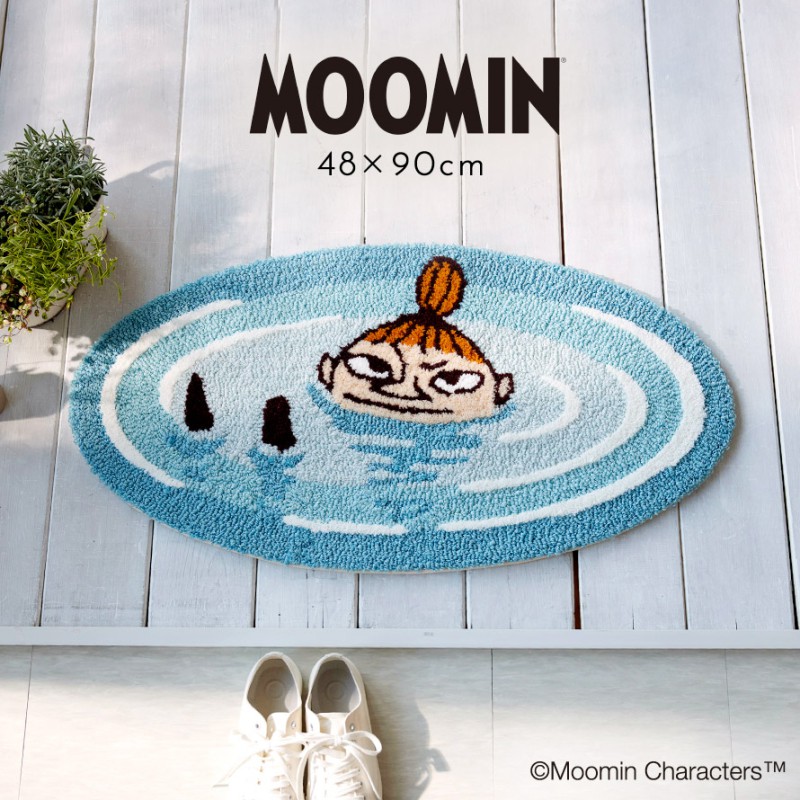 スミノエ ムーミン 玄関 マット 48×90cm リトルミイ インテリア ラグ