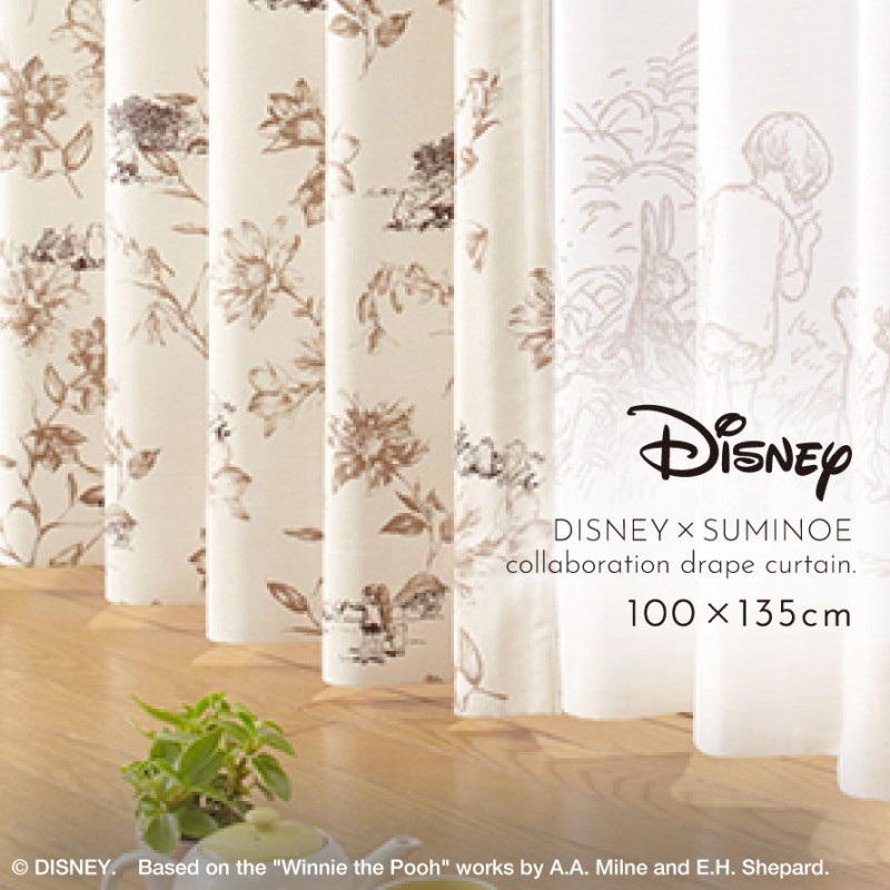スミノエ カーテン ディズニー 遮光 1級 1級遮光 100×135cm プーさん