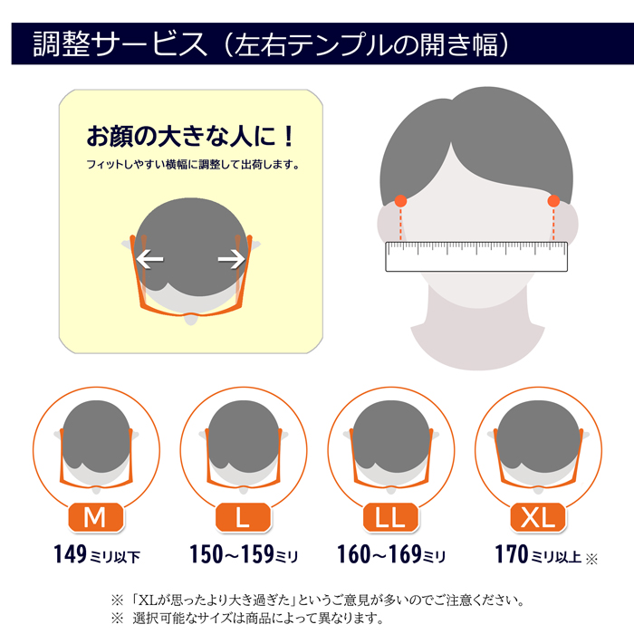選べる顔幅