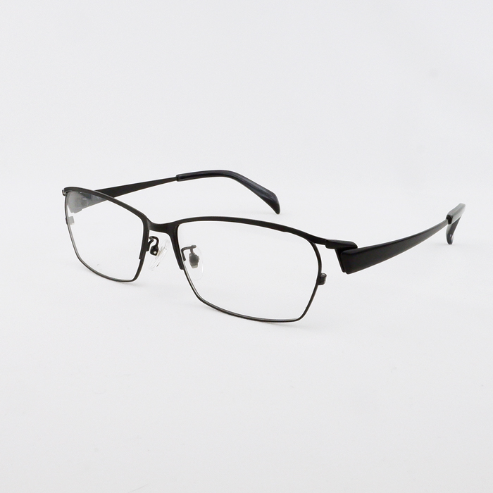 メガネ 大きい サイズ ビッグ メタル フレーム メンズ 度付き 眼鏡 伊達 めがね ダテ ブルーライト PC 60サイズ 大きい顔  ブラック ホワイト｜e-zone｜04