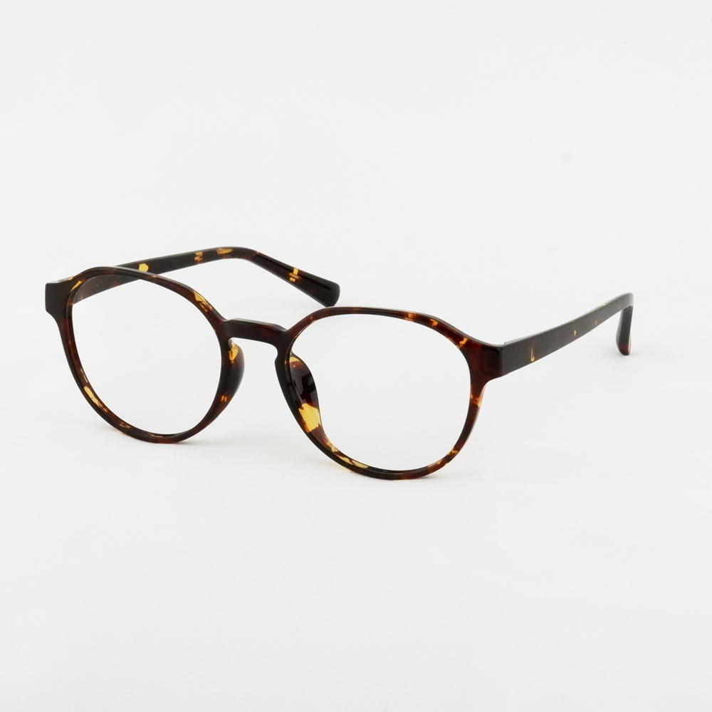 【中顔面短縮メガネ】クラウンパント型 度付き対応 ぽっちゃり 大きいサイズ メガネ 53サイズ レディース 軽量 すっぴん チークカラー 小顔見え 韓国風 TR9213 |  | 02