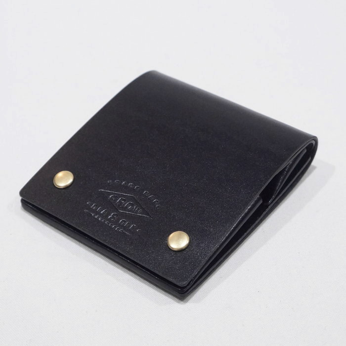 CW2-W-ADV-BK-ミニマルウォレットダブルホック-CW2WADV-黒羽（CROW