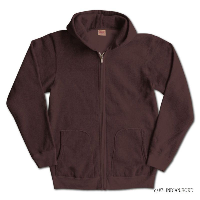DELUXEWARE（デラックスウエア） SPZ-00-BOR-無地フルジップパーカー