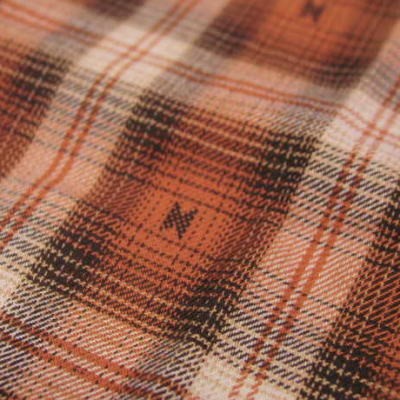 CW-68W-オレンジ-ネイティブチェックウエスタンシャツ68長袖-CW68W-FLATHEAD-フラットヘッドシャツ CW FLATHEAD
