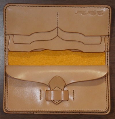 THE FLAT HEAD STOCKBURG 二つ折り財布 スタッズ The Flat Head（フラッドヘッド） FN-WLN5-4SS-BKxTANxTANxYE-手縫い