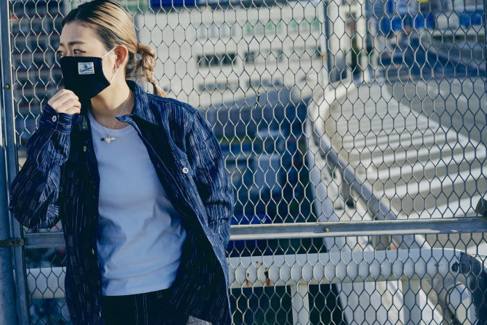 SSS21-IK-藍シマ-藍市松絣ワークシャツ21-IK-SSS21IK-SAMURAIJEANS-サムライジーンズシャツ-長袖シャツ IK 藍シマ 藍市松絣ワークシャツ21 SAMURAIJEANS