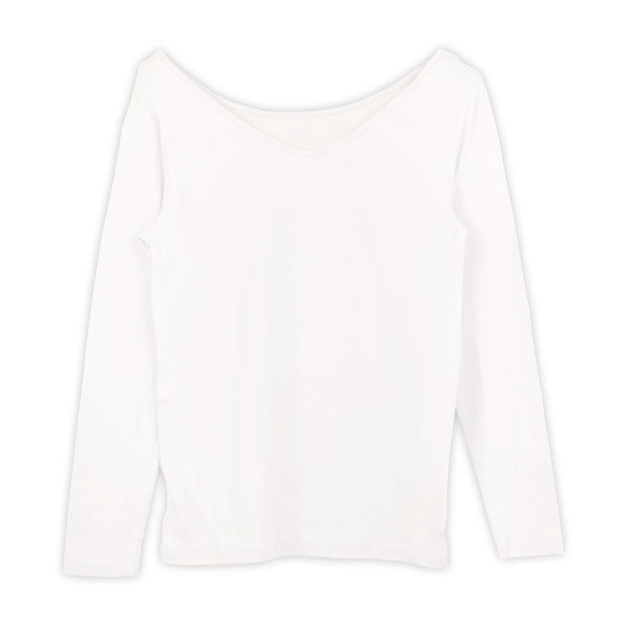 裏起毛 インナー 長袖 レディース 2WAY 丸首 Vネック トップス プラズマヒート PLASMA HEAT ピーチタッチ カットソー ヒート 防寒 保温 PRD |  | 02