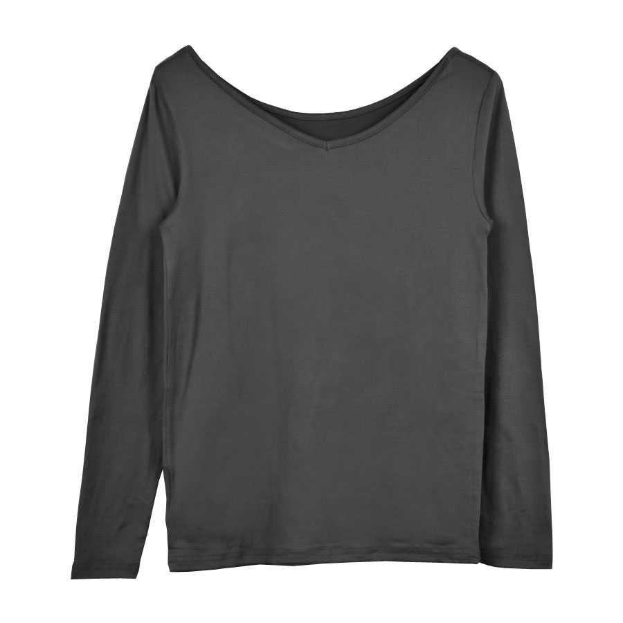 裏起毛 インナー 長袖 レディース 2WAY 丸首 Vネック トップス プラズマヒート PLASMA HEAT ピーチタッチ カットソー ヒート 防寒 保温 PRD |  | 03