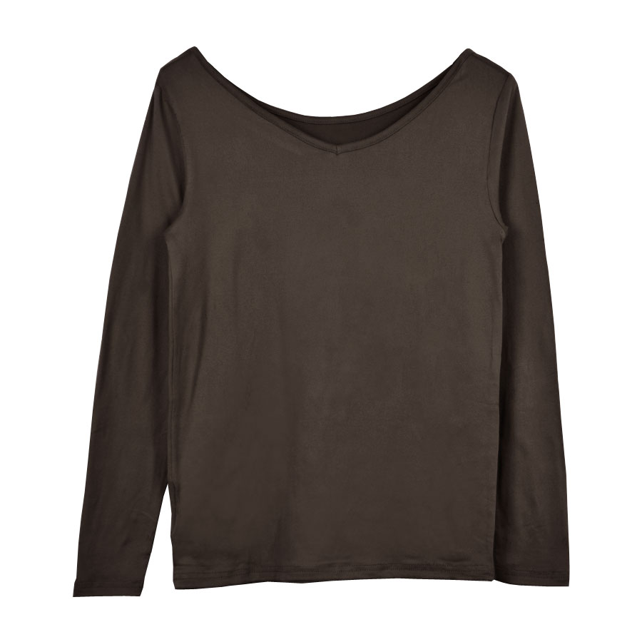 裏起毛 インナー 長袖 レディース 2WAY 丸首 Vネック トップス プラズマヒート PLASMA HEAT ピーチタッチ カットソー ヒート 防寒 保温 PRD |  | 05