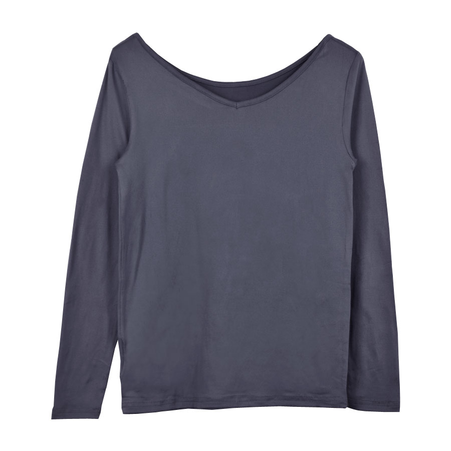 裏起毛 インナー 長袖 レディース 2WAY 丸首 Vネック トップス プラズマヒート PLASMA HEAT ピーチタッチ カットソー ヒート 防寒 保温 PRD |  | 06