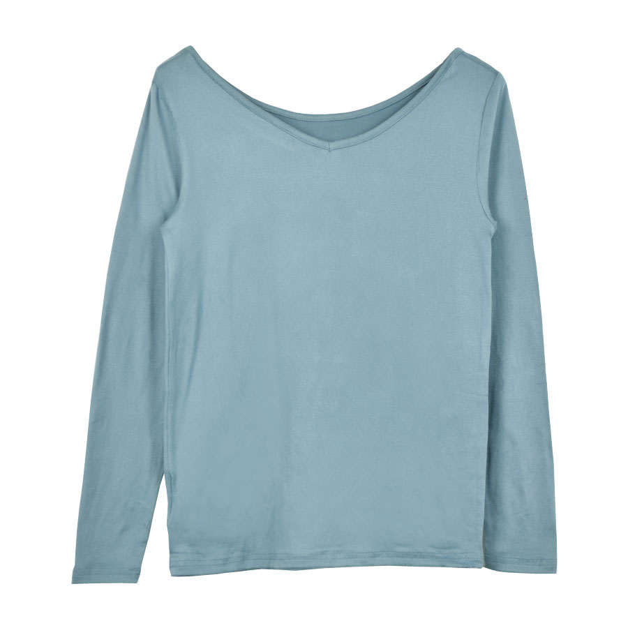 裏起毛 インナー 長袖 レディース 2WAY 丸首 Vネック トップス プラズマヒート PLASMA HEAT ピーチタッチ カットソー ヒート 防寒 保温 PRD |  | 07