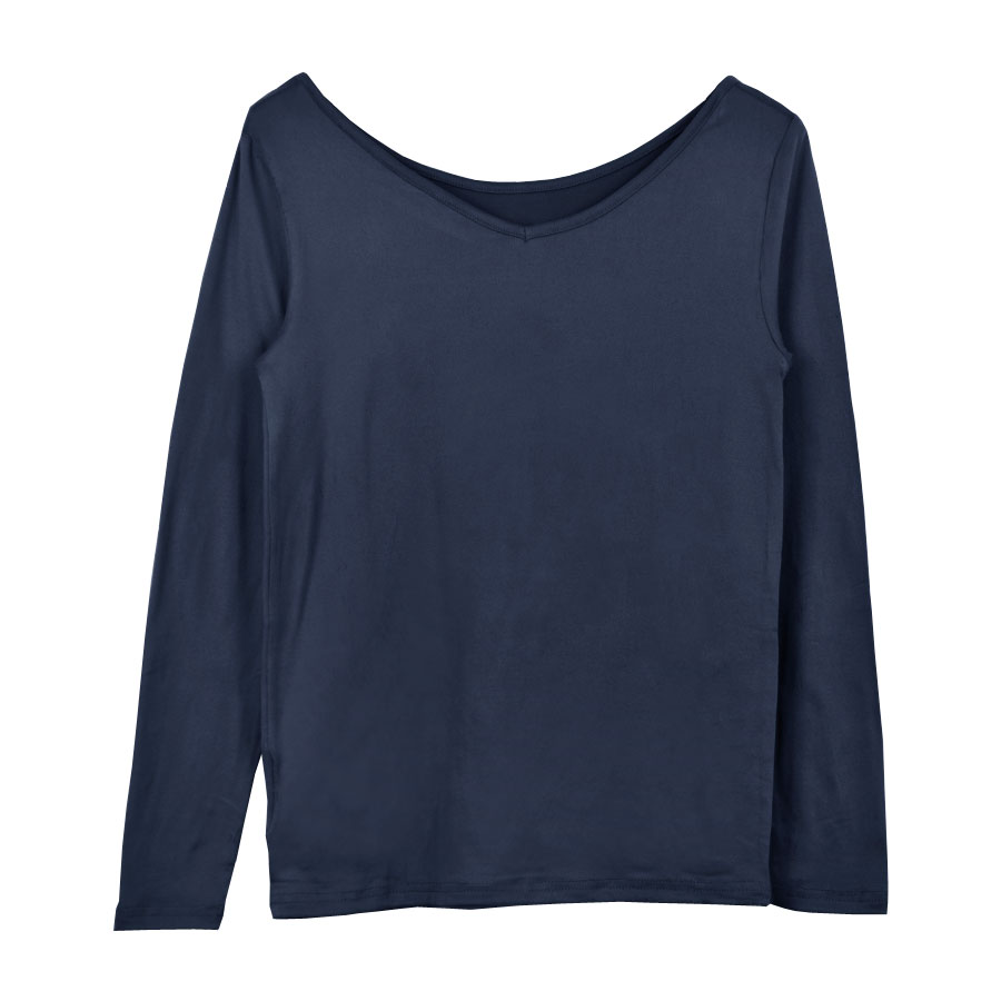 裏起毛 インナー 長袖 レディース 2WAY 丸首 Vネック トップス プラズマヒート PLASMA HEAT ピーチタッチ カットソー ヒート 防寒 保温 PRD |  | 10