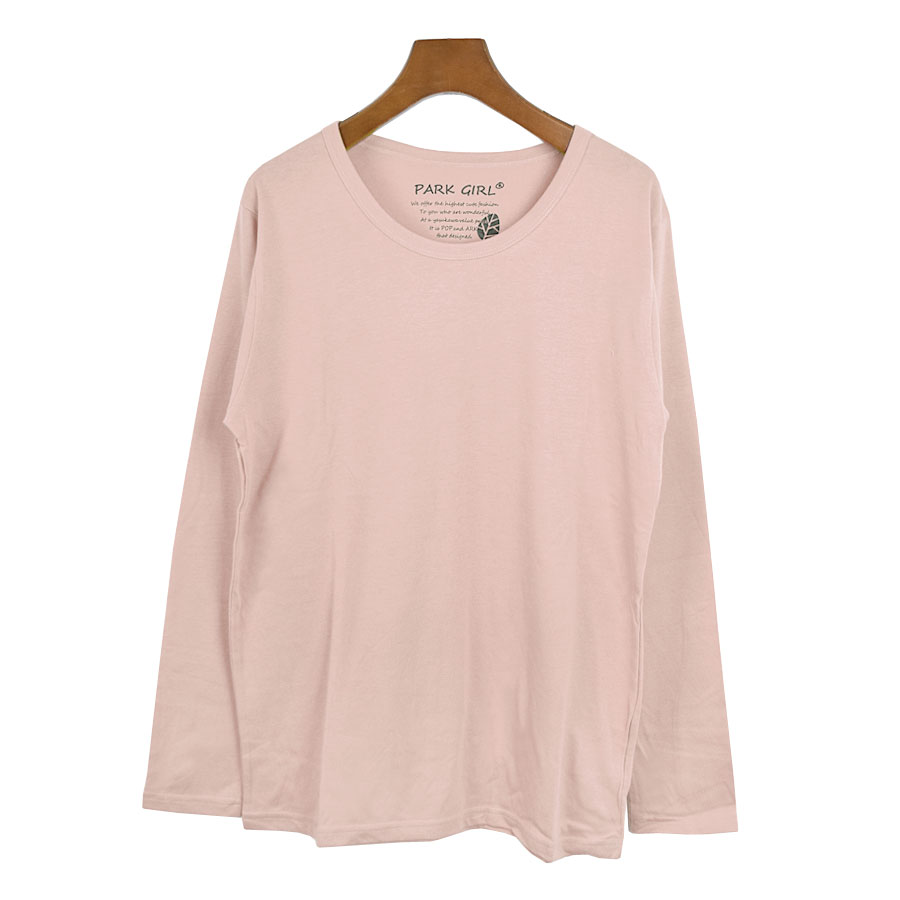 ロンT レディース 長袖 カットソー Tシャツ 綿混 コットン