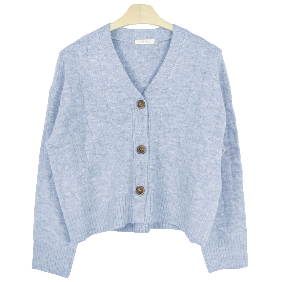 カーディガン レディース トップス 長袖 ニット ケーブル編み ニット