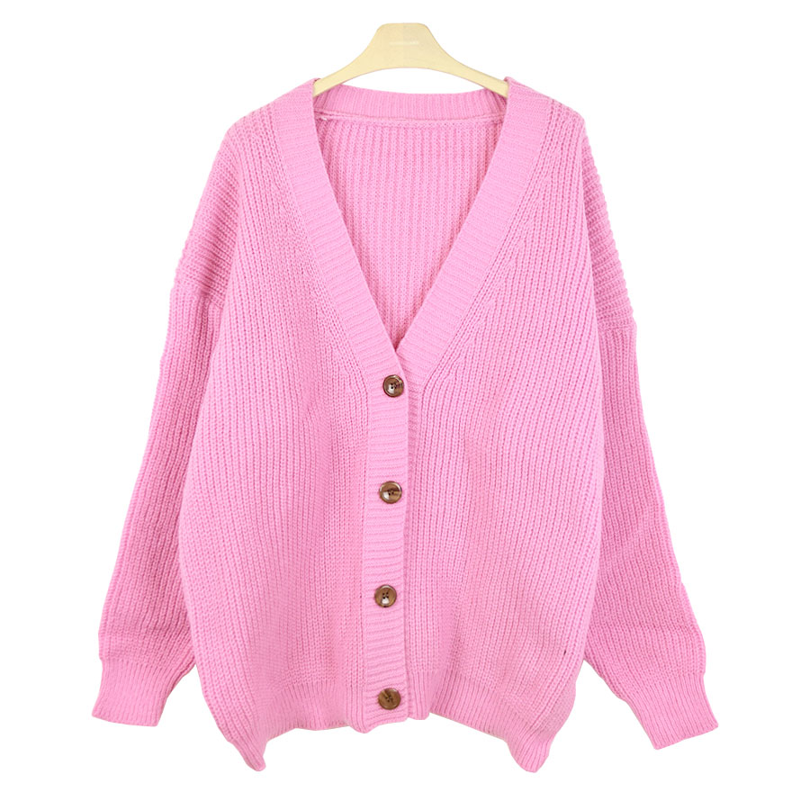 ニット カーディガン ざっくり ケーブル編み BIGシルエット ローゲージ