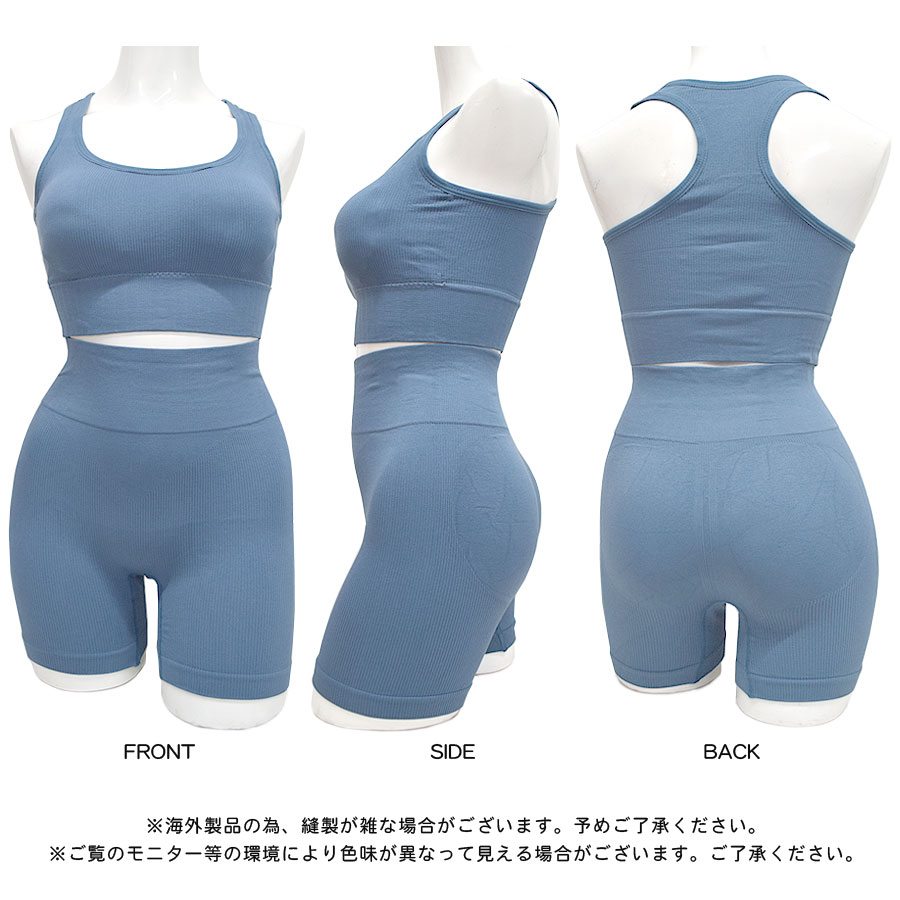 スポーツブラ レギンス 上下セット フィットネスウェア 2点