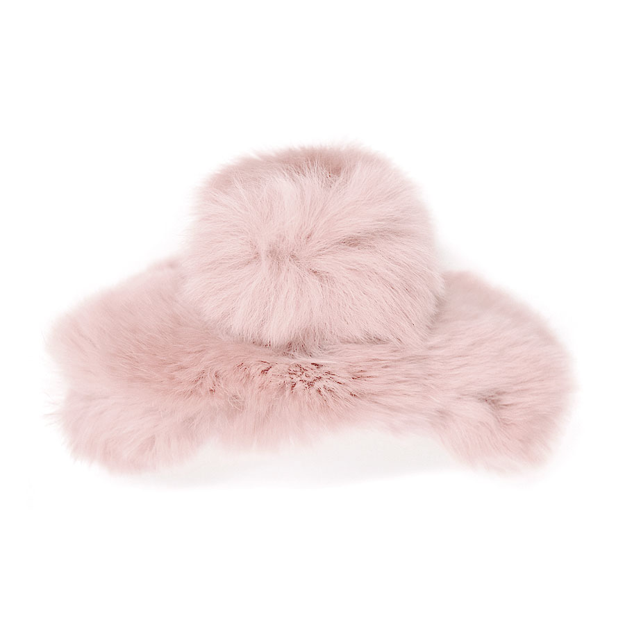 ファー バンスクリップ ヘアクリップ くるりん クリップ レッキス