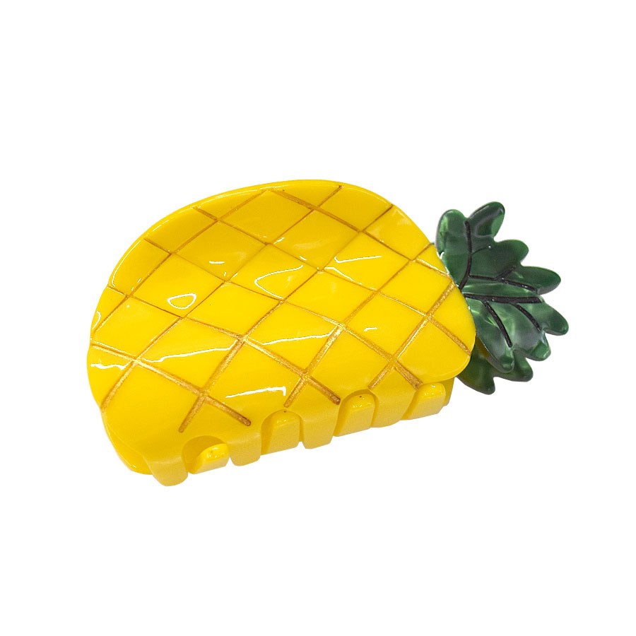 ヘアクリップ フルーツ 果物 モチーフ バンスクリップ いちご レモン