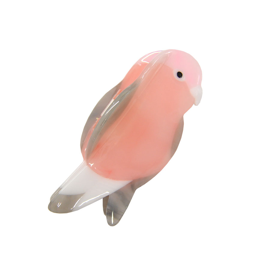 鳥 バード ヘアクリップ バンスクリップ 鳥モチーフ アセテート