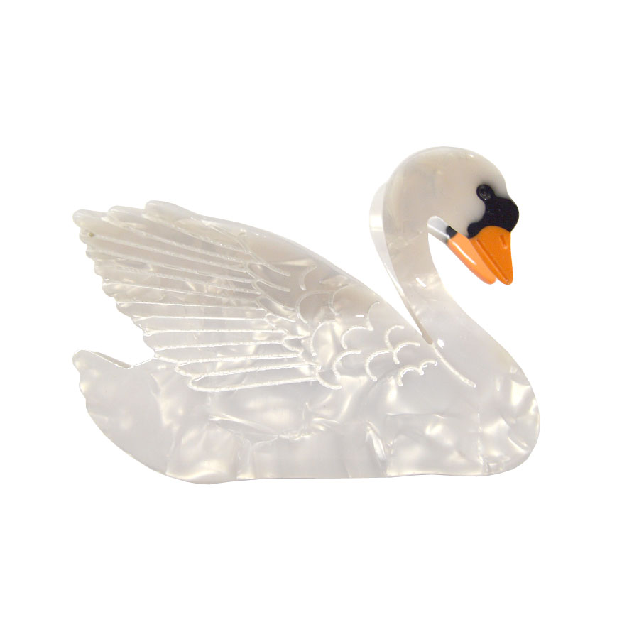 鳥 バード ヘアクリップ バンスクリップ 鳥モチーフ アセテート アセチ