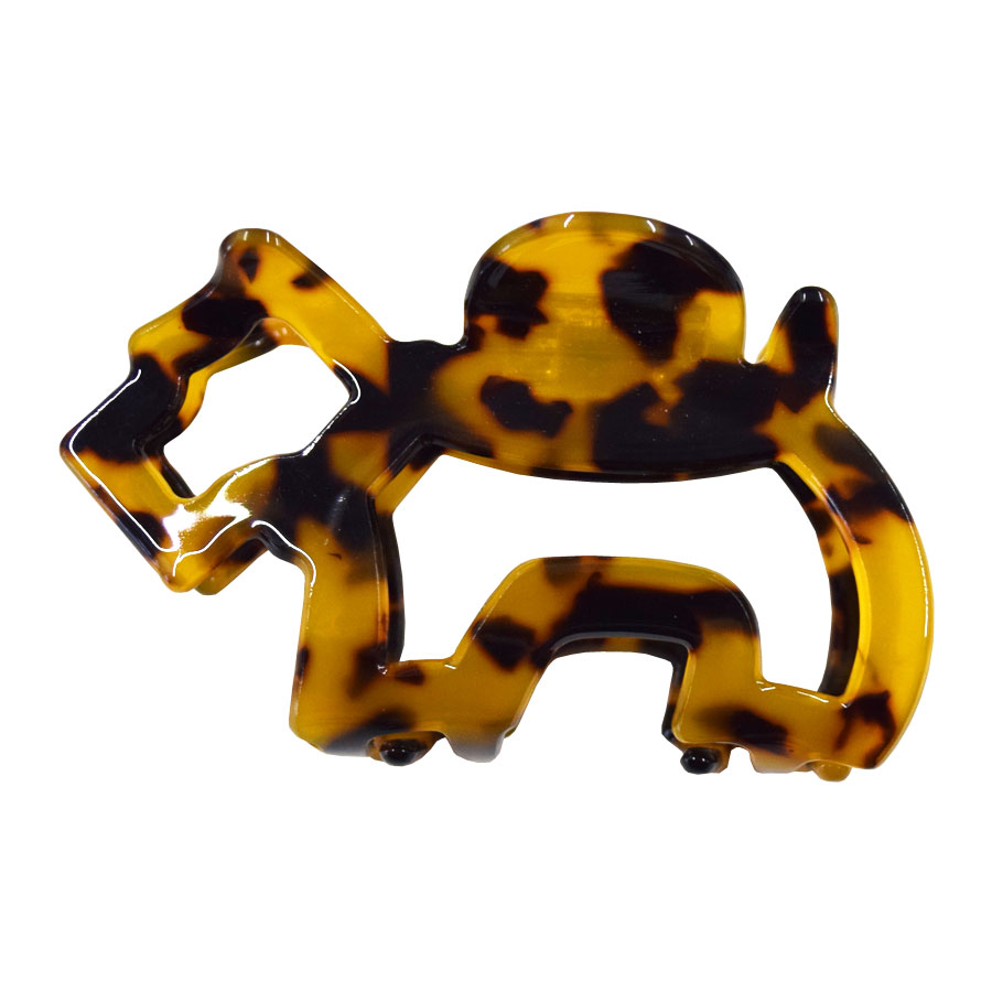 犬 ドッグ ヘアクリップ バンスクリップ アセテート シュナウザー