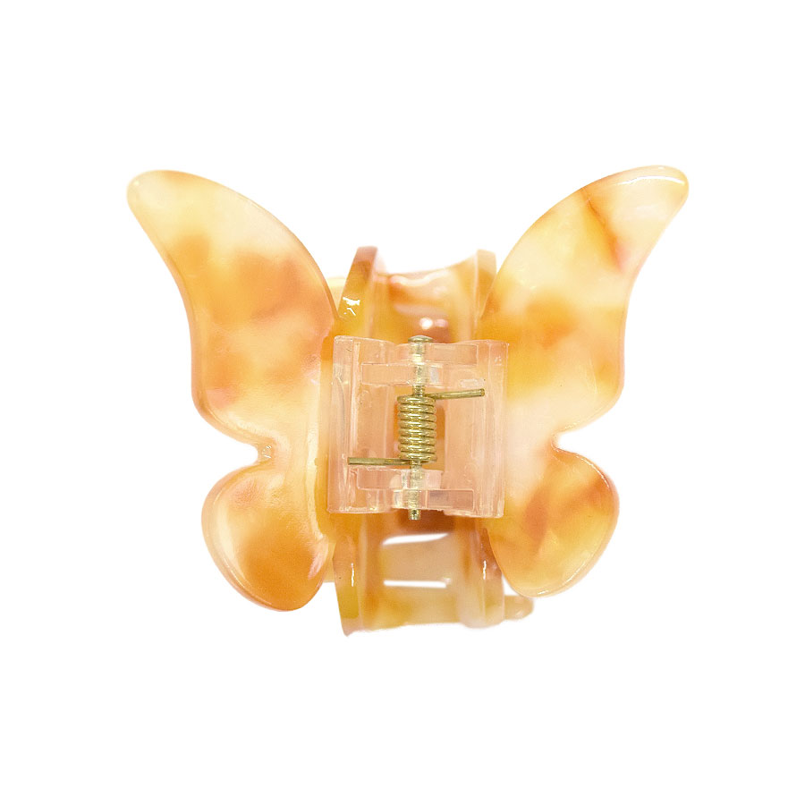 ヘアクリップ バタフライ ハーフアップ ミニ 小さめ バンスクリップ 蝶