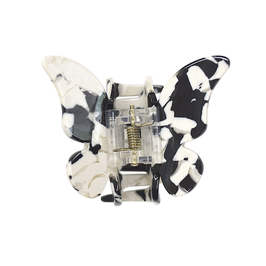 ヘアクリップ バタフライ ハーフアップ ミニ 小さめ バンスクリップ 蝶