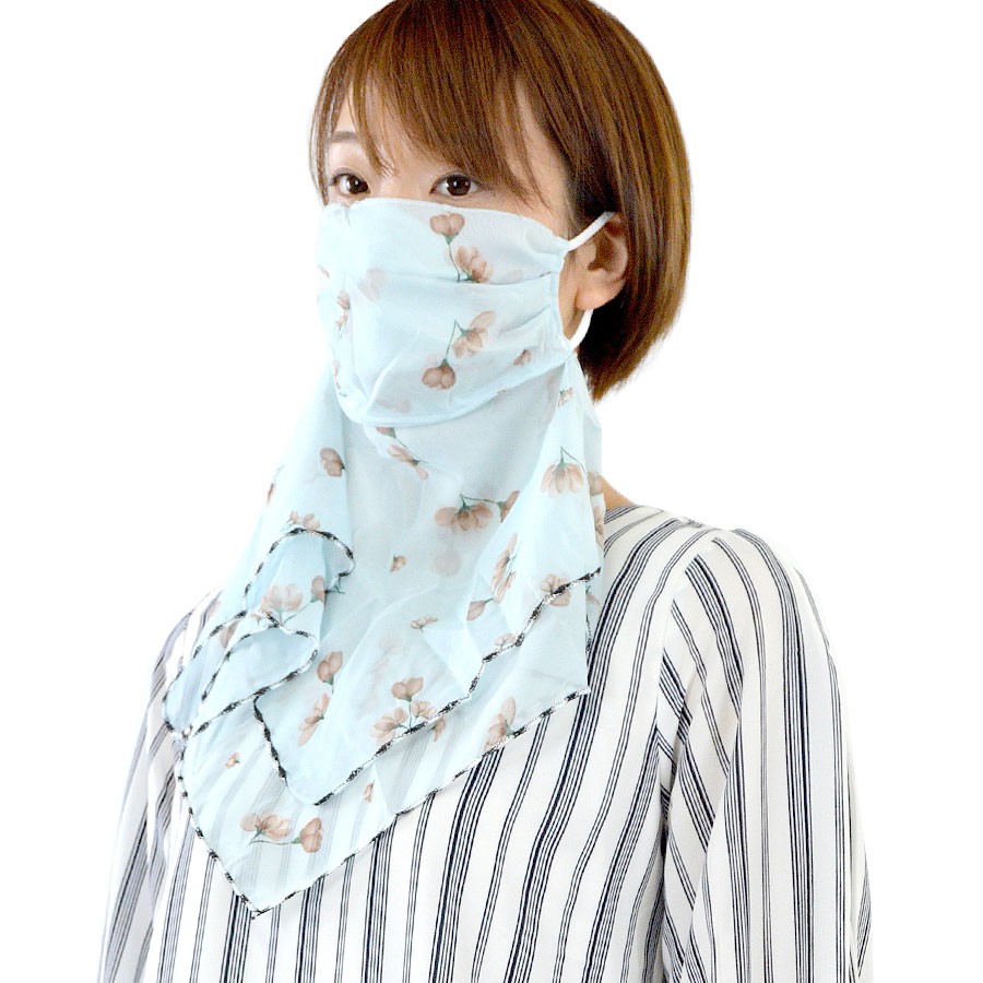 マスク スカーフ 春 女性 洗える 単品 スカーフマスク 夏用マスク 夏