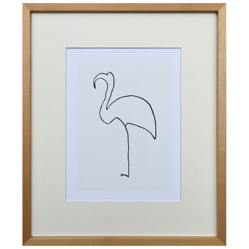 絵画 アートパネル 壁掛け 額入り ポスター 名画　フラミンゴ ピカソ パブロピカソ インテリア おしゃれ Le flamand rose アートフレーム リビング 寝室