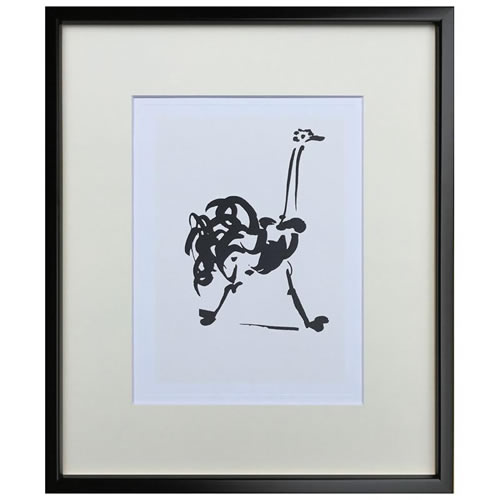絵画　アートパネル　壁掛け　ダーク色　L’autuche　ピカソ