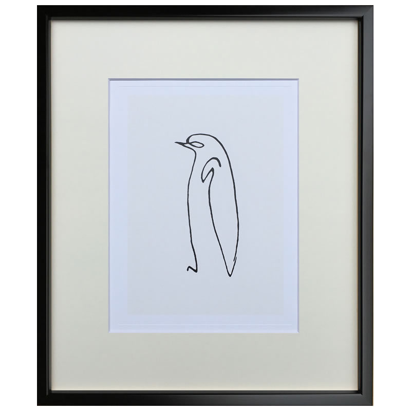 絵画 アートパネル 壁掛け 額入り ポスター 名画 ペンギン ピカソ パブロピカソ インテリア おしゃれ Le pingouin アートフレーム リビング 寝室