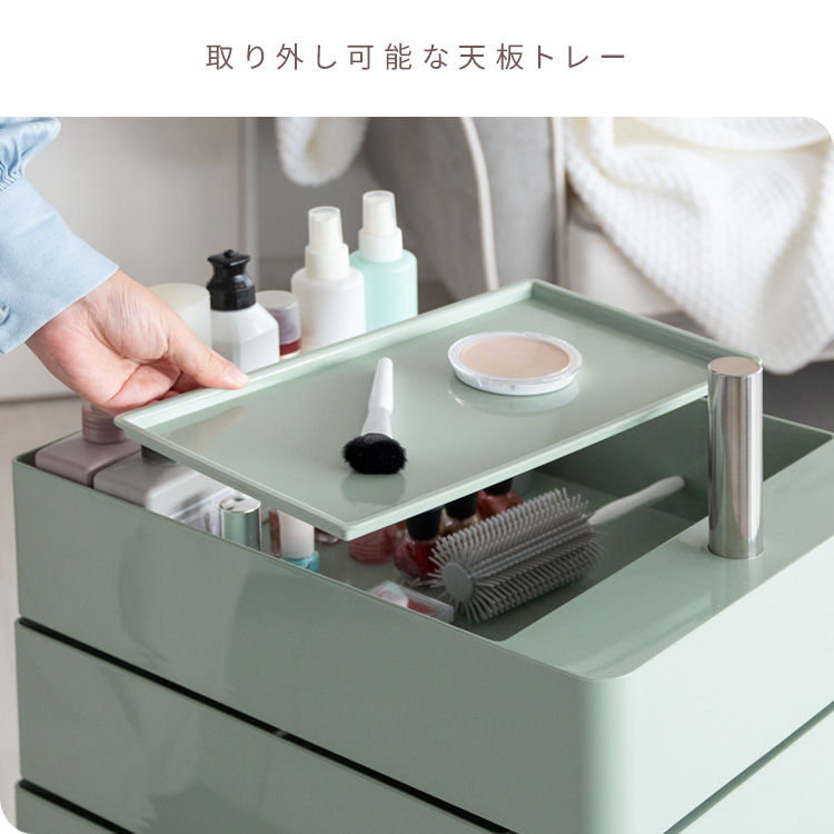 ワゴン デスクワゴン キャスター付き おしゃれ 完成品 多段チェスト マルチワゴン 収納家具 リビング キッチン 寝室 玄関 オフィス 白