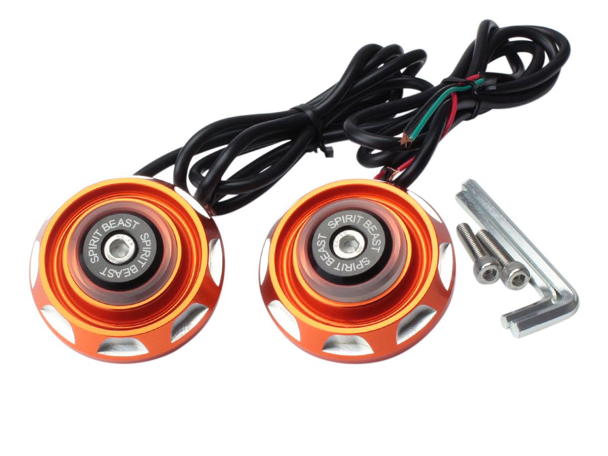 アルミ削り出し LEDサイドリフレクター 3色発光 Φ60mm SMD6 2個セット ボディカラー3色 F-320 | ブランド登録なし | 03