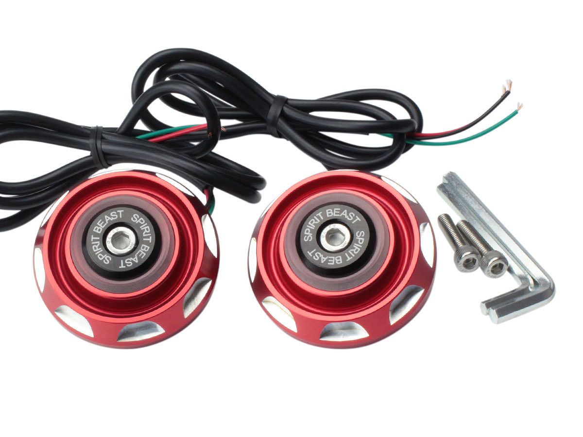 アルミ削り出し LEDサイドリフレクター 3色発光 Φ60mm SMD6 2個セット ボディカラー3色 F-320 | ブランド登録なし | 02