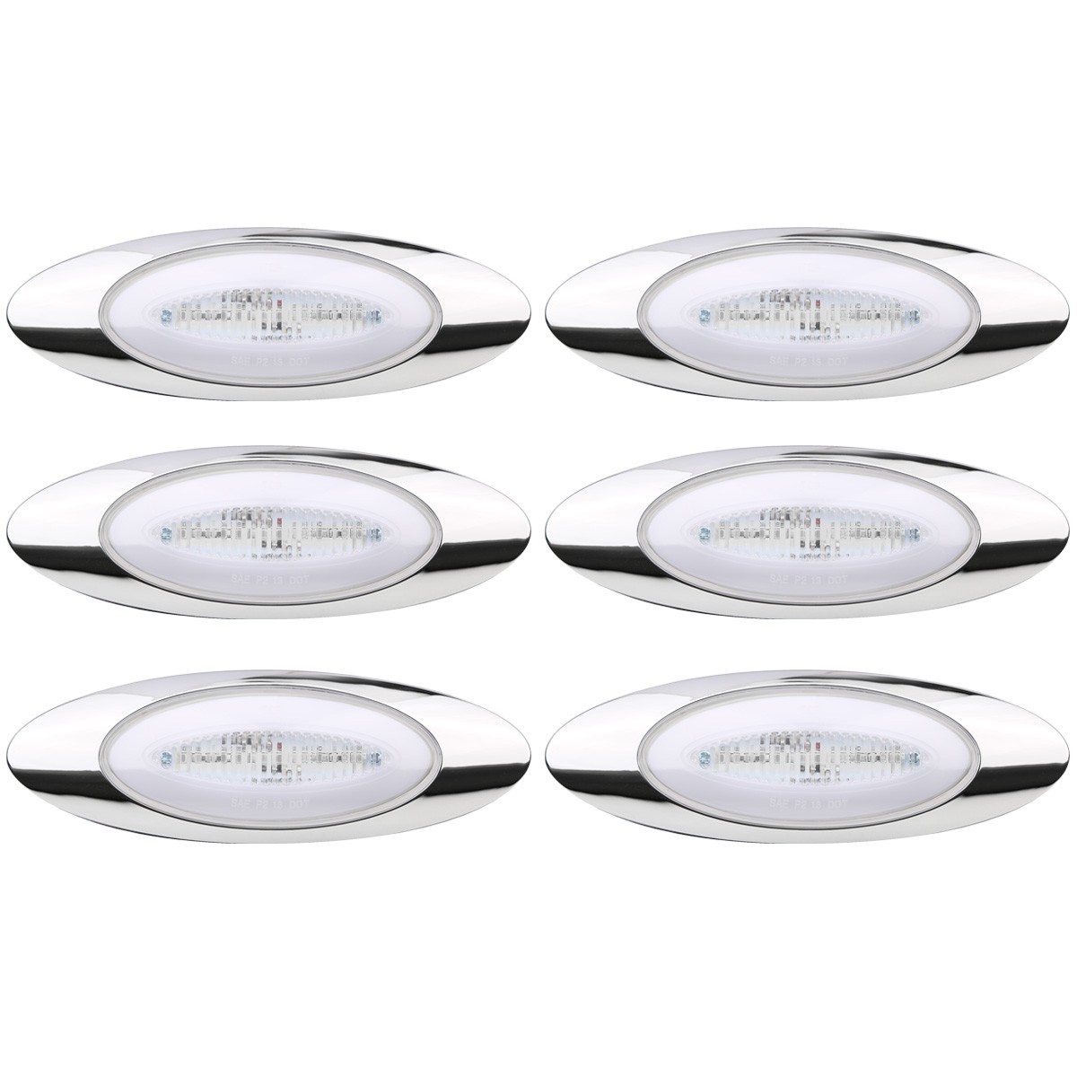 送料無料】 6個セット 24V ファイバープレート内蔵 LED オーバル