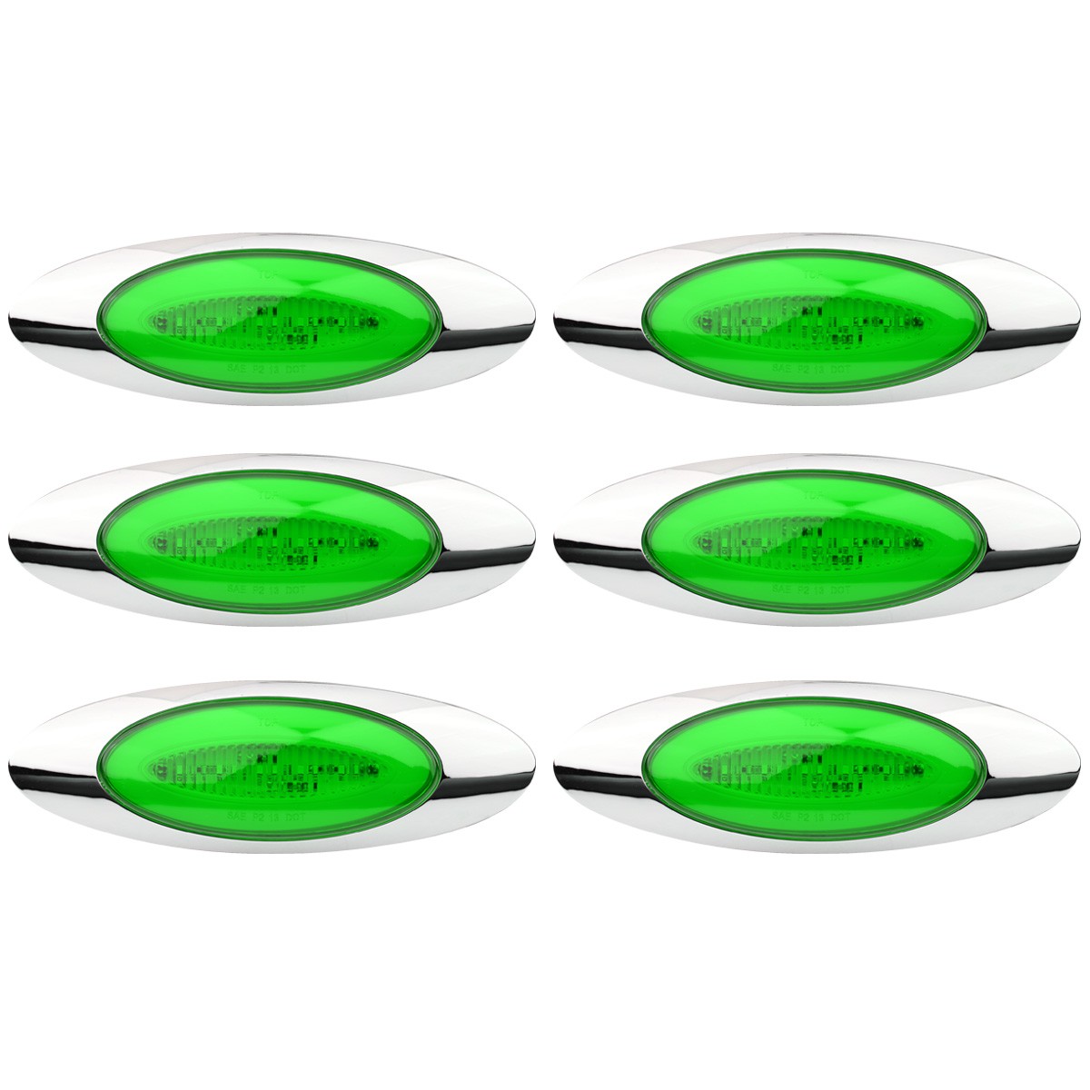 送料無料】 6個セット 24V ファイバープレート内蔵 LED オーバル