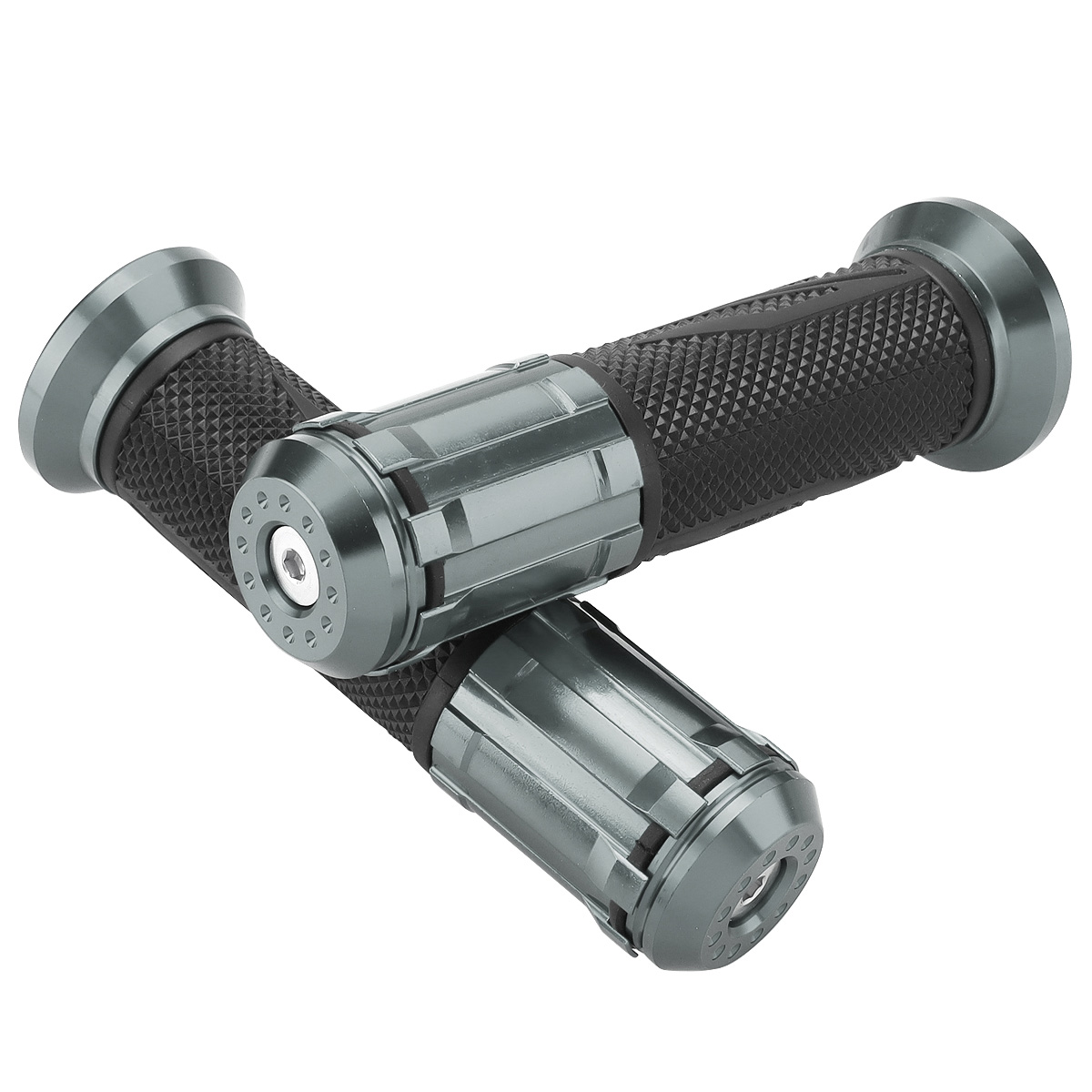 バイク グリップ ハンドル アルミ ラバー バーエンド付き 22.2mm用