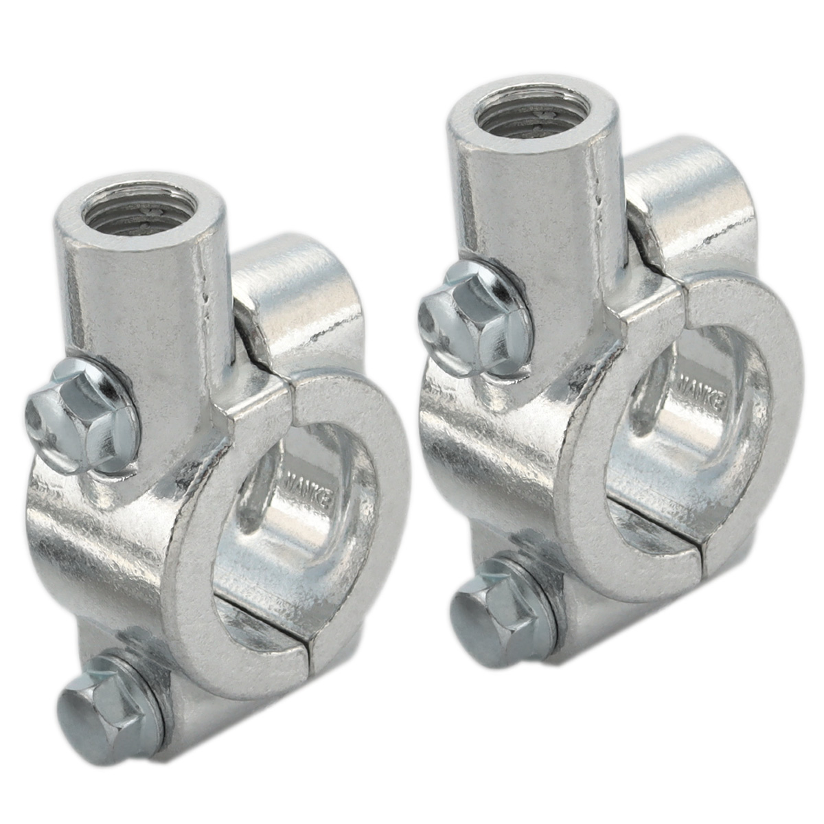 バイク M8 正ネジ ミラー ホルダー アルミ合金製 2個セット 22.2mm