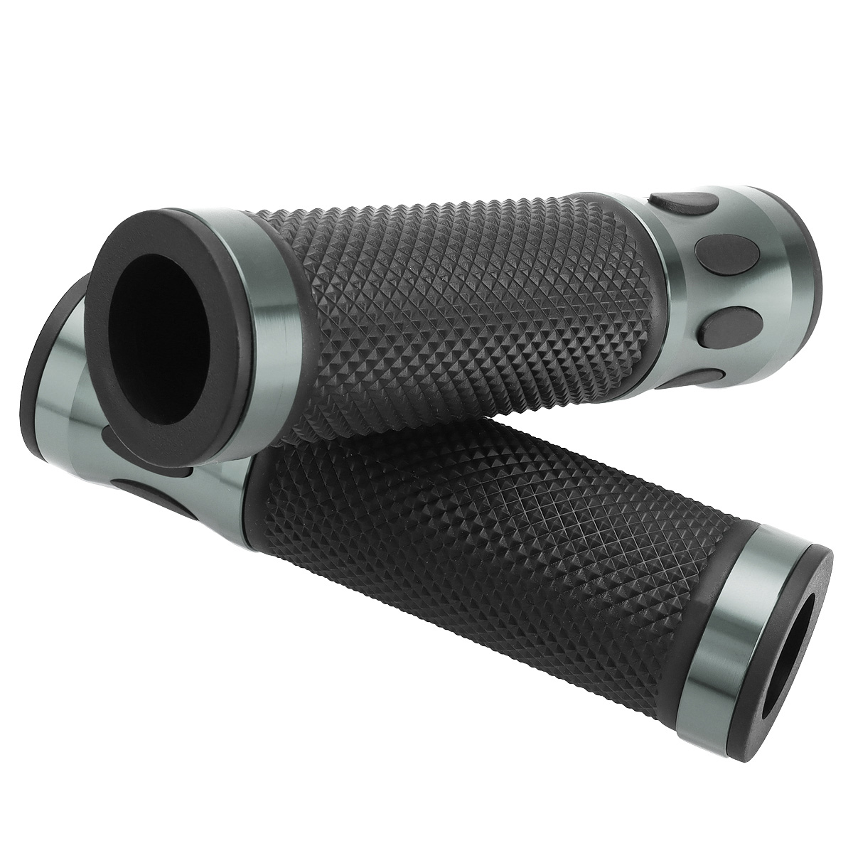 バイク グリップ ハンドル アルミ ラバー 貫通タイプ 22.2mm用 左右セット カスタム ドレスアップ S-573 | ブランド登録なし | 03