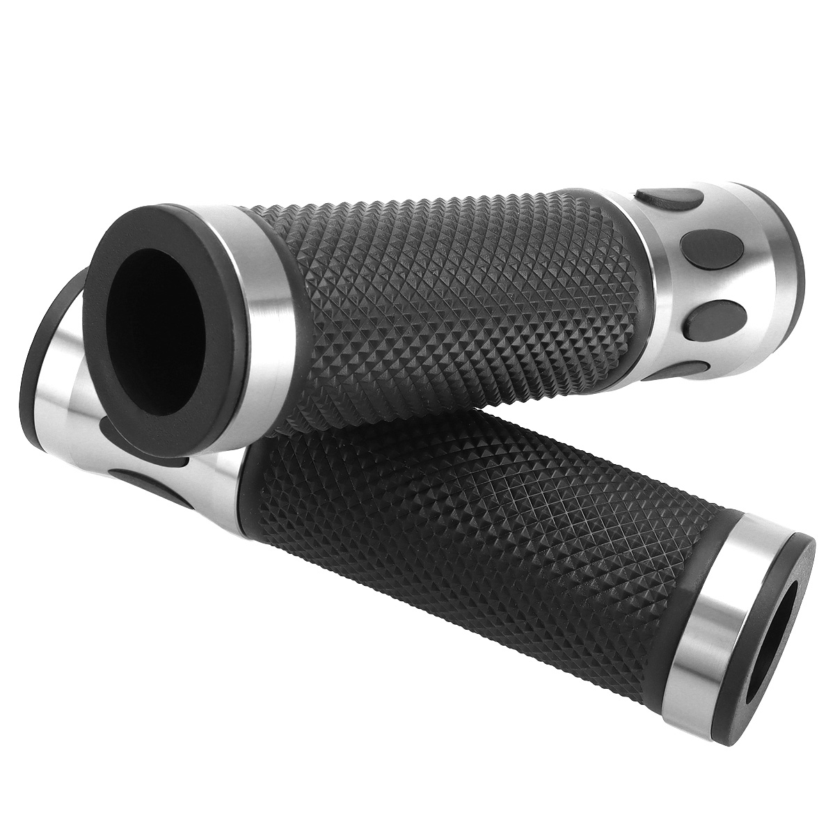 バイク グリップ ハンドル アルミ ラバー 貫通タイプ 22.2mm用 左右セット カスタム ドレスアップ S-573 | ブランド登録なし | 07