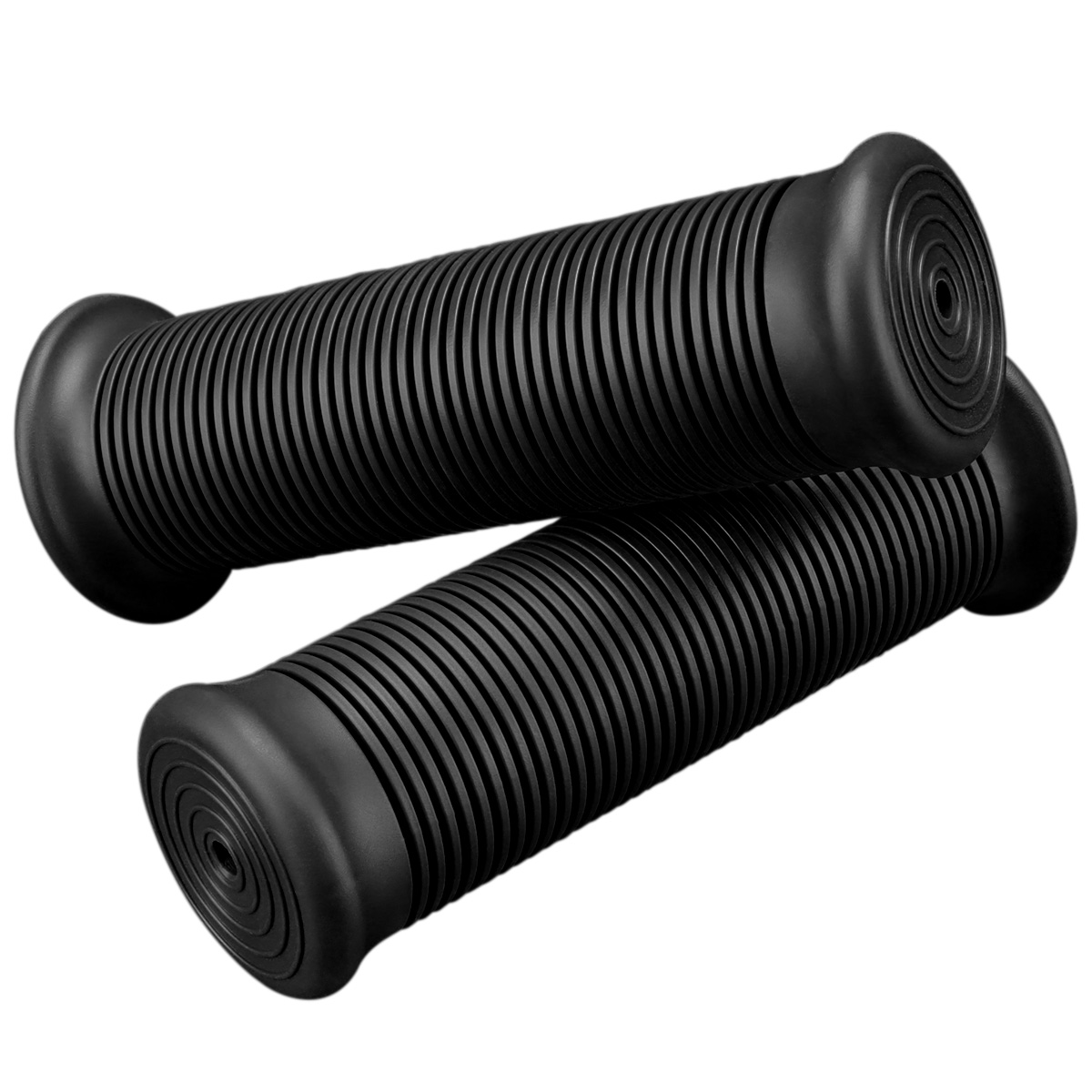 バイク グリップ ハンドル 22.2mm用 ラバー 左右セット ブラック