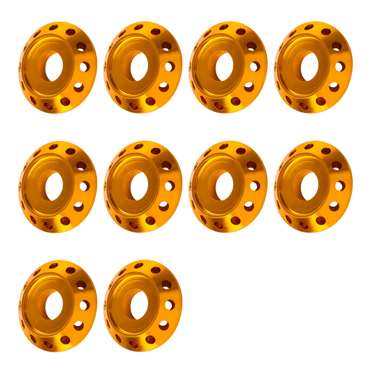 M6 外径19mm アルミ ワッシャー フジツボ ホールデザイン ボルト座面枠