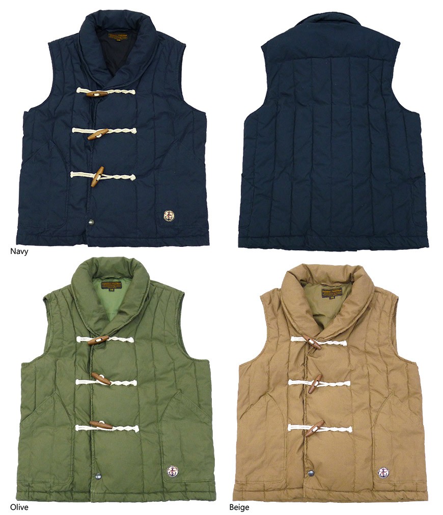 Pherrow's（フェローズ） ベスト U.S.NAVY ショールカラー 中綿 人工