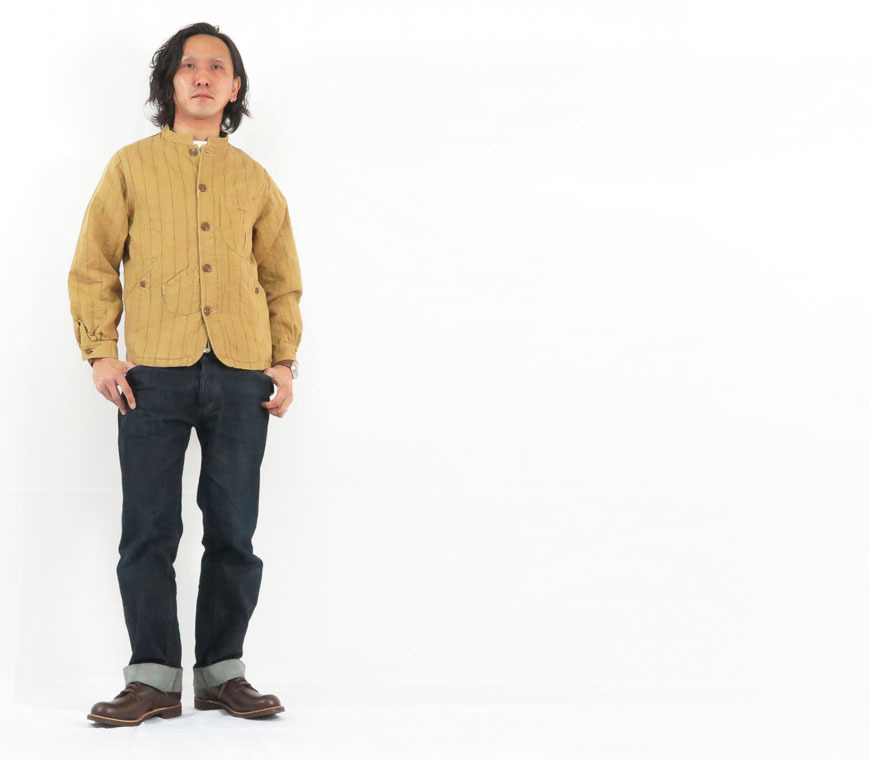 Pherrow's（フェローズ） カバーオール ジャケット ストライプ 21S